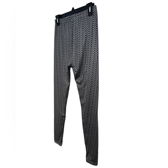 Chain Link Design Black and Gray Leggings Juniors Girls Size L ☀️ - Picture 8 of 14